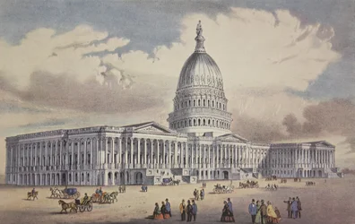Egyesült Államok Capitol – Washington, D.C., pub. 1865, Currier & Ives